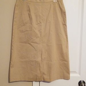 Sexy front and back split Khaki Stretch skirt